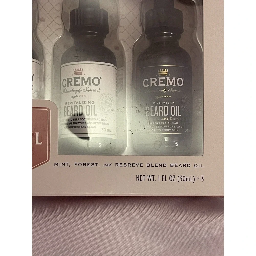 Cremo Astonishingly Superior Men's Beard Oil 3 Sampler 1Fl.‎ Each